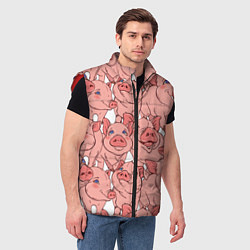 Мужской жилет Свиньи, цвет: 3D-красный — фото 2
