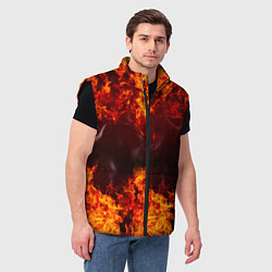 Мужской жилет Огонь, цвет: 3D-черный — фото 2