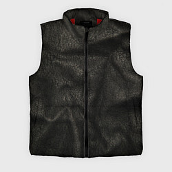Мужской жилет Черная кожа