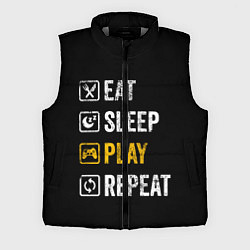Мужской жилет Eat Sleep Play Repeat, цвет: 3D-светло-серый