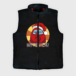 Мужской жилет Among Us - Новый год, цвет: 3D-красный
