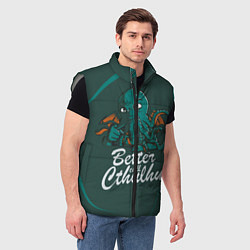 Мужской жилет Лучше звоните Ктулху, цвет: 3D-светло-серый — фото 2