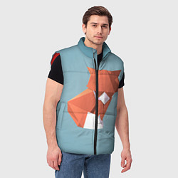 Мужской жилет Лиса, цвет: 3D-красный — фото 2
