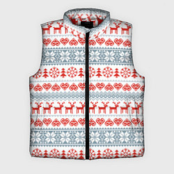 Мужской жилет Новогодний пиксельный узор