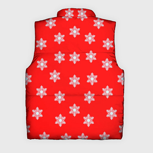 Мужской жилет Оленёнок в снежинках / 3D-Красный – фото 2