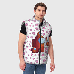 Мужской жилет Among us, цвет: 3D-светло-серый — фото 2