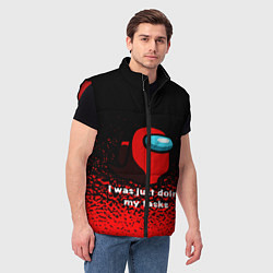 Мужской жилет Among us, цвет: 3D-красный — фото 2