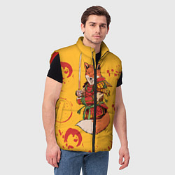 Мужской жилет Лис Самурай, цвет: 3D-красный — фото 2