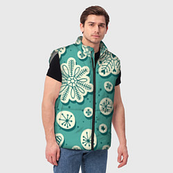 Мужской жилет Рисованные Снежинки, цвет: 3D-светло-серый — фото 2