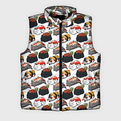 Мужской жилет Котики Суши, цвет: 3D-черный