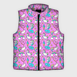Мужской жилет Единороги и пончики