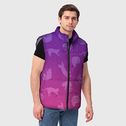Мужской жилет Котятки, цвет: 3D-светло-серый — фото 2