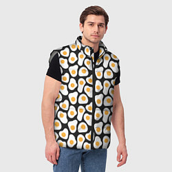 Мужской жилет Яичница, цвет: 3D-светло-серый — фото 2