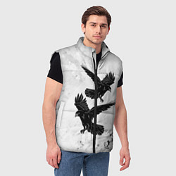 Мужской жилет Gothic crows, цвет: 3D-черный — фото 2