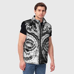 Мужской жилет ДРАКОНЫ DRAGONS, цвет: 3D-черный — фото 2