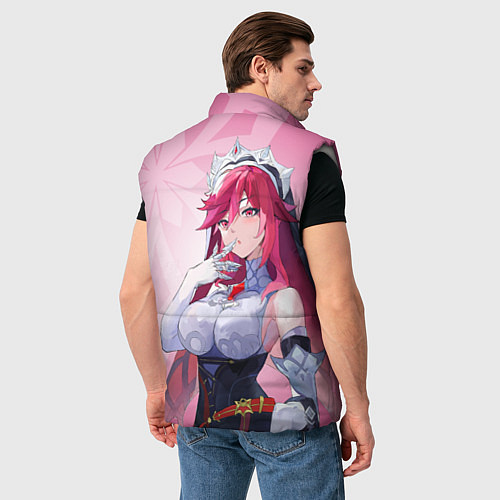 Мужской жилет GENSHIN IMPACT, РОЗАРИЯ / 3D-Светло-серый – фото 4