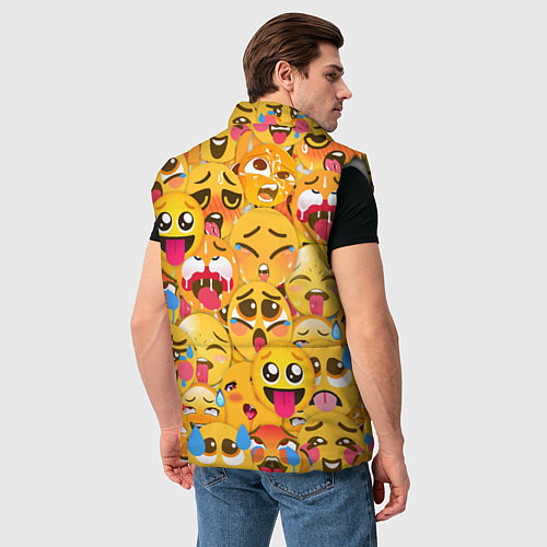 Мужской жилет AHEGAO EMOJI / 3D-Светло-серый – фото 4