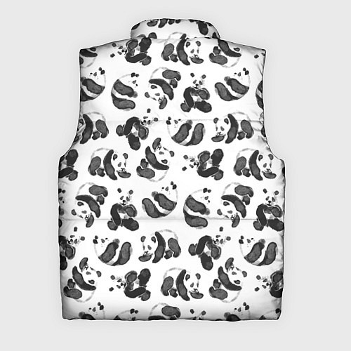 Мужской жилет Акварельные панды паттерн / 3D-Красный – фото 2