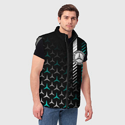 Мужской жилет МЕРСЕДЕС AQUA BLACK GRADIENT, цвет: 3D-светло-серый — фото 2