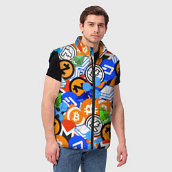 Мужской жилет КРИПТОВАЛЮТЫ CRYPTOCURRENCY, цвет: 3D-черный — фото 2