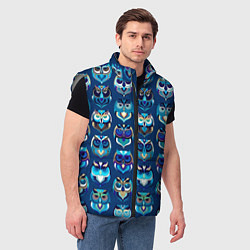 Мужской жилет Совы, цвет: 3D-светло-серый — фото 2