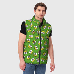 Мужской жилет Смайлы Лягушки, цвет: 3D-черный — фото 2
