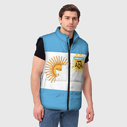Мужской жилет Сборная Аргентины, цвет: 3D-черный — фото 2