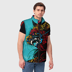 Мужской жилет Дракон Dragon, цвет: 3D-красный — фото 2