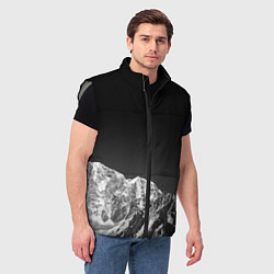 Мужской жилет ГОРЫ В МОЕМ СЕРДЦЕ КАМУФЛЯЖ, цвет: 3D-светло-серый — фото 2