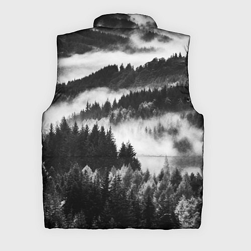 Мужской жилет ТУМАННЫЙ ЛЕС МРАЧНЫЙ ЛЕС / 3D-Красный – фото 2