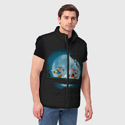 Мужской жилет Ночная прогулка, цвет: 3D-черный — фото 2