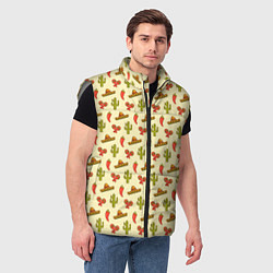 Мужской жилет Мексиканский фон, цвет: 3D-светло-серый — фото 2