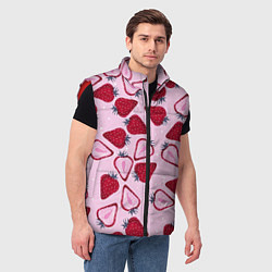 Мужской жилет Клубничка, цвет: 3D-красный — фото 2