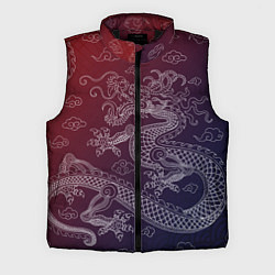 Мужской жилет Традиционный китайский дракон, цвет: 3D-черный