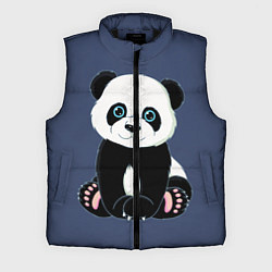 Мужской жилет Милая Панда Sweet Panda, цвет: 3D-черный