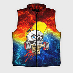 Мужской жилет Череп со скейтом, цвет: 3D-красный