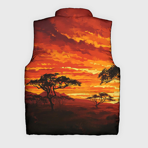 Мужской жилет АФРИКАНСКАЯ САВАННА / 3D-Красный – фото 2