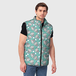 Мужской жилет Воланы на ментоловом, цвет: 3D-черный — фото 2