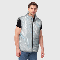 Мужской жилет Голографическая текстура, цвет: 3D-светло-серый — фото 2