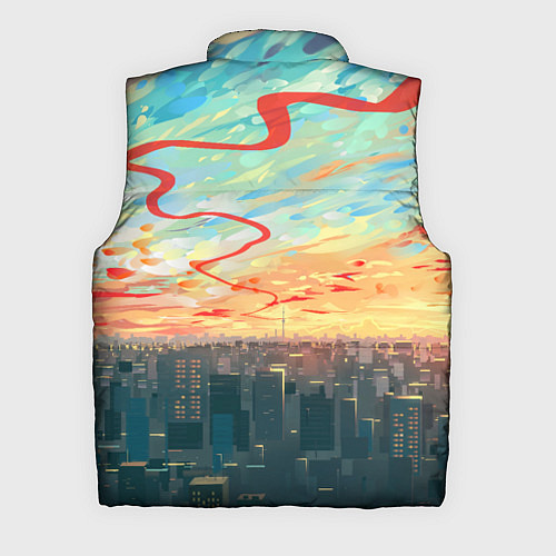 Мужской жилет Токио красками / 3D-Красный – фото 2