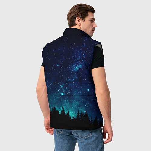 Мужской жилет ЛЕС НОЧЬЮ / 3D-Светло-серый – фото 4