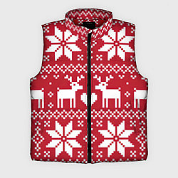 Мужской жилет Рождественские олени, цвет: 3D-красный