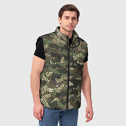 Мужской жилет Именной камуфляж Олег, цвет: 3D-черный — фото 2