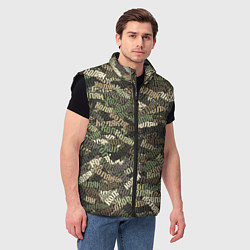 Мужской жилет Именной камуфляж Колян, цвет: 3D-черный — фото 2