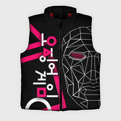 Мужской жилет Игра в кальмара: Маска ведущего, цвет: 3D-красный