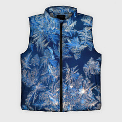 Мужской жилет Снежинки макро snowflakes macro, цвет: 3D-светло-серый