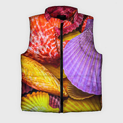 Мужской жилет Разноцветные ракушки multicolored seashells, цвет: 3D-красный