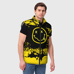 Мужской жилет Нирвана Гранж Nirvana Smile, цвет: 3D-светло-серый — фото 2