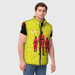Мужской жилет Игра в кальмара Рабочие, цвет: 3D-красный — фото 2
