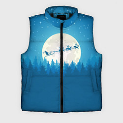 Мужской жилет Санта с Оленями, цвет: 3D-черный